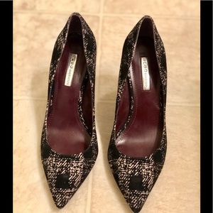 Bcbg Black & tan suede pumps